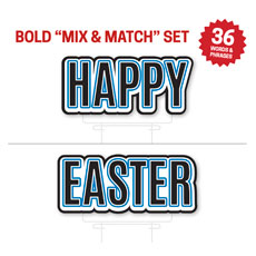 Bold Messages Happy Easter Pair 