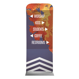 Chevron Welcome Fall Directional 2'7" x 6'7" Sleeve Banners