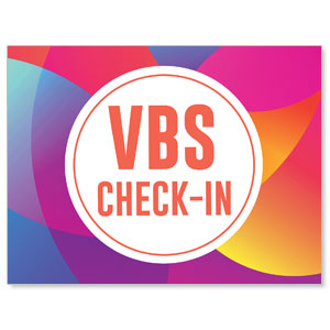 Curved Colors VBS Check-In Jumbo Banners