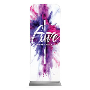 Love Never Fails 2'7" x 6'7" Sleeve Banners
