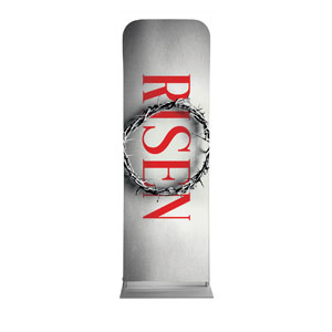 Red Risen Crown 2' x 6' Sleeve Banner