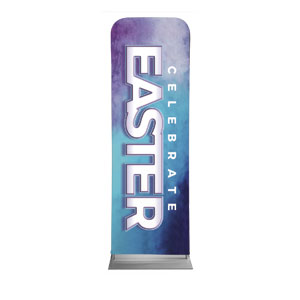 Cool Watercolor Easter 2' x 6' Sleeve Banner