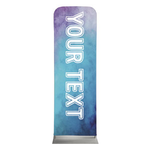 Blue Stucco Your Text 2' x 6' Sleeve Banner