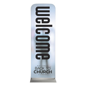 Back to Church Welcomes You Logo 2' x 6' Sleeve Banner