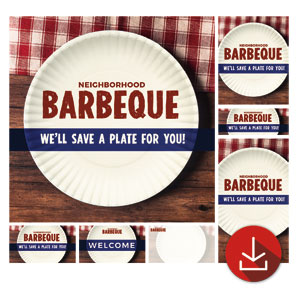 Barbeque Plate Church Graphic Bundles