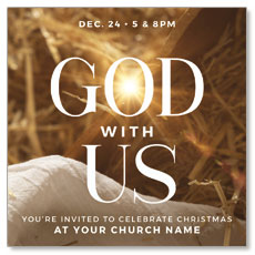 God With Us Manger Gold 