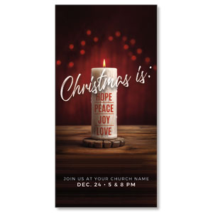 Christmas Is Candle 11" x 5.5" Oversized Postcards