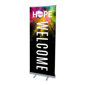 Hope Is Alive Powder 2'7" x 6'7"  Vinyl Banner