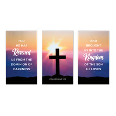 Hope Is Alive Sunrise Cross Triptych 